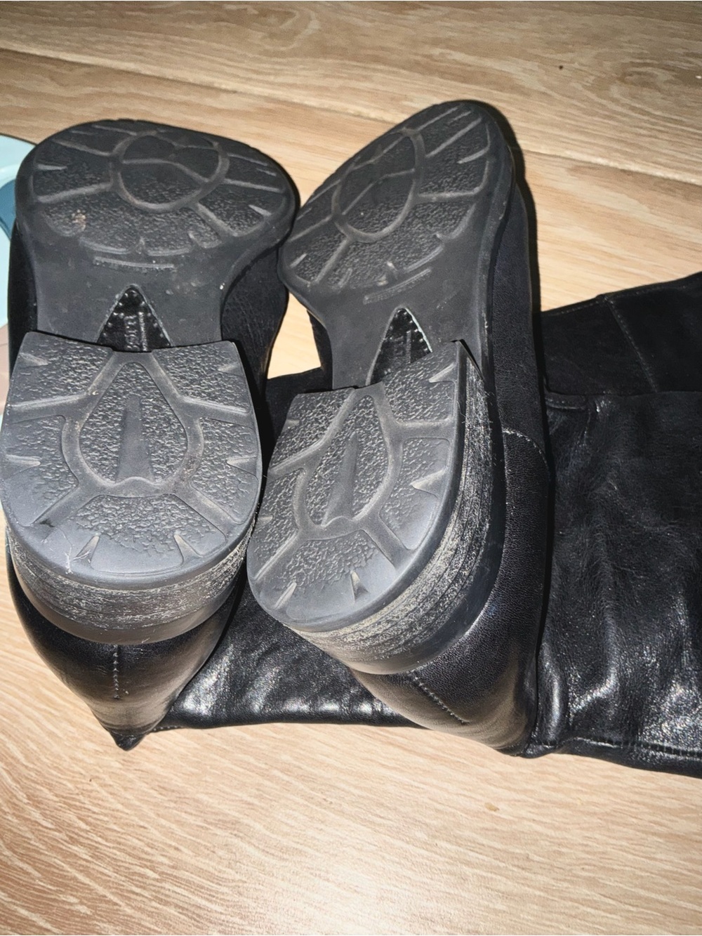 Børn Crown Genuine Black Leather Tall Riding Boots - Size 11 M / EU 43 - Picture 16 of 16